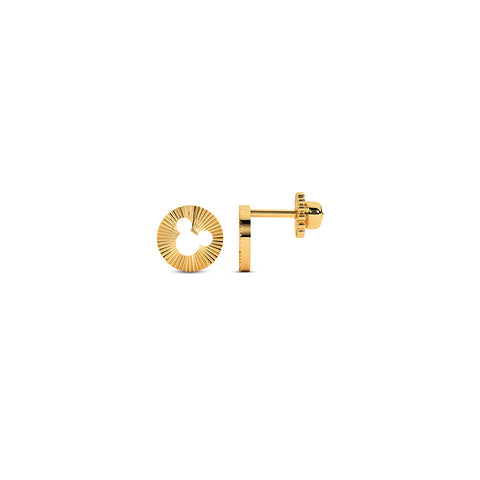 Mickey Mouse gold textured Earring