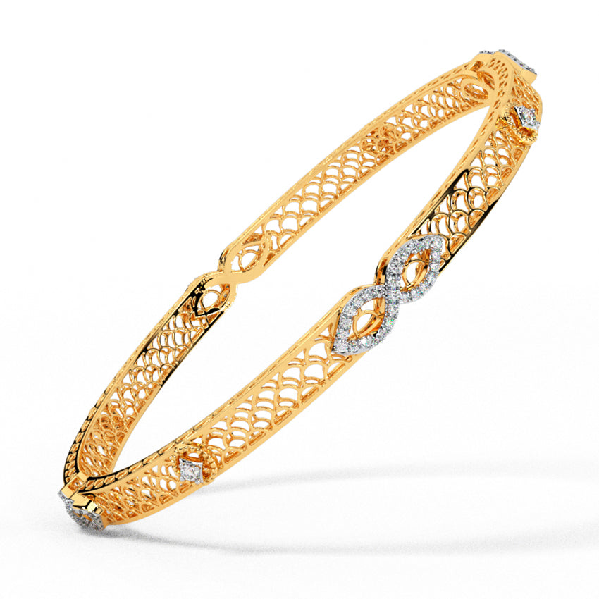 Shimmering Matrix Diamond Bangle