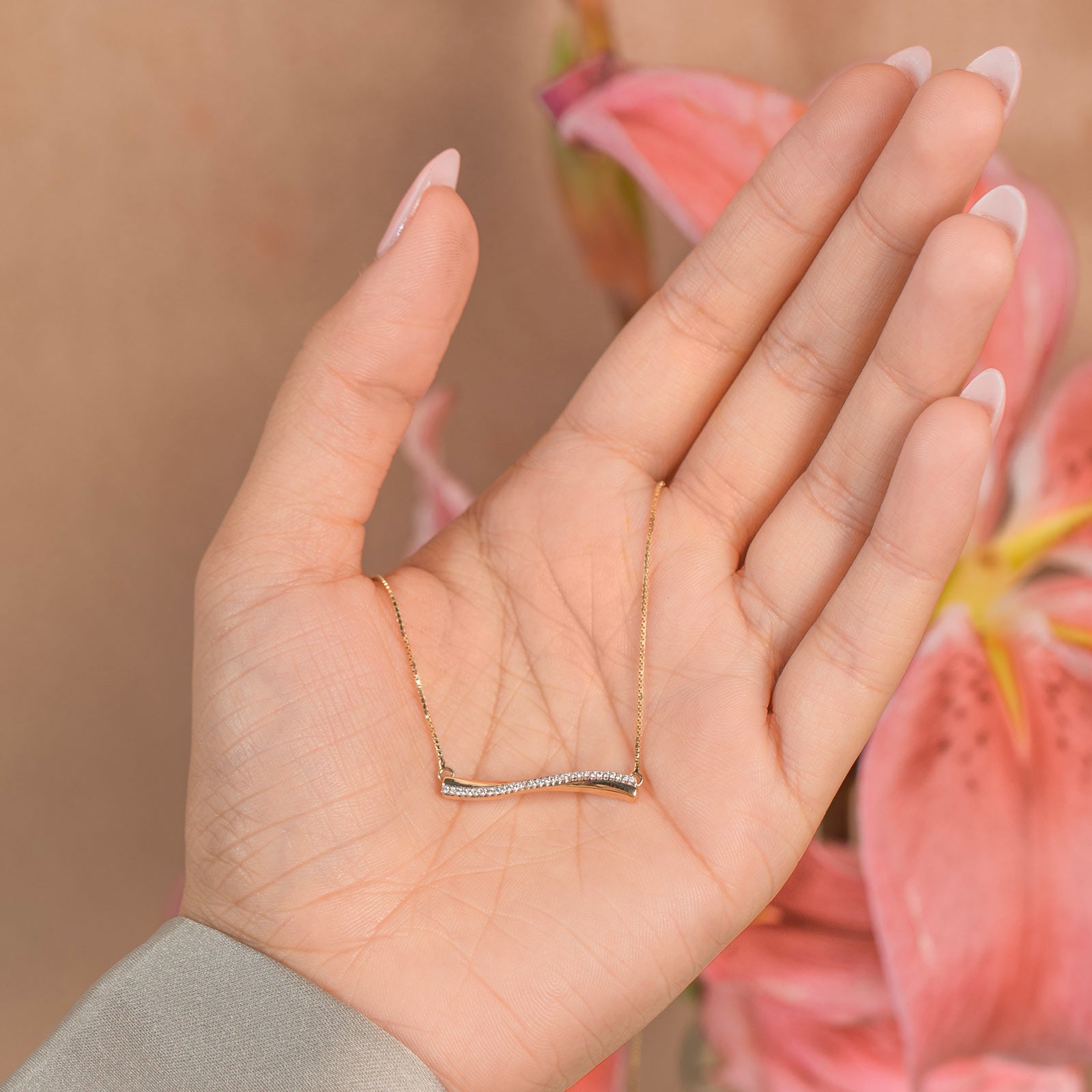 Amias Bar Diamond Necklace