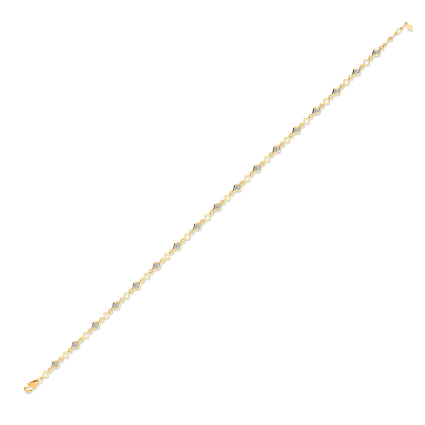 Sparkling Hues Diamond Chain Bracelet
