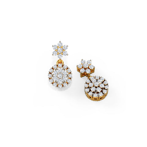 Celinda Cluster Diamond Drop Earrings