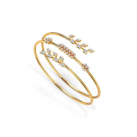 Alisha Floral Spiral Diamond Bracelet