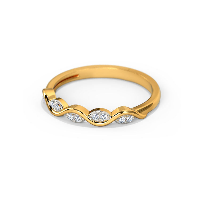 Isabella Wavy Diamond Band