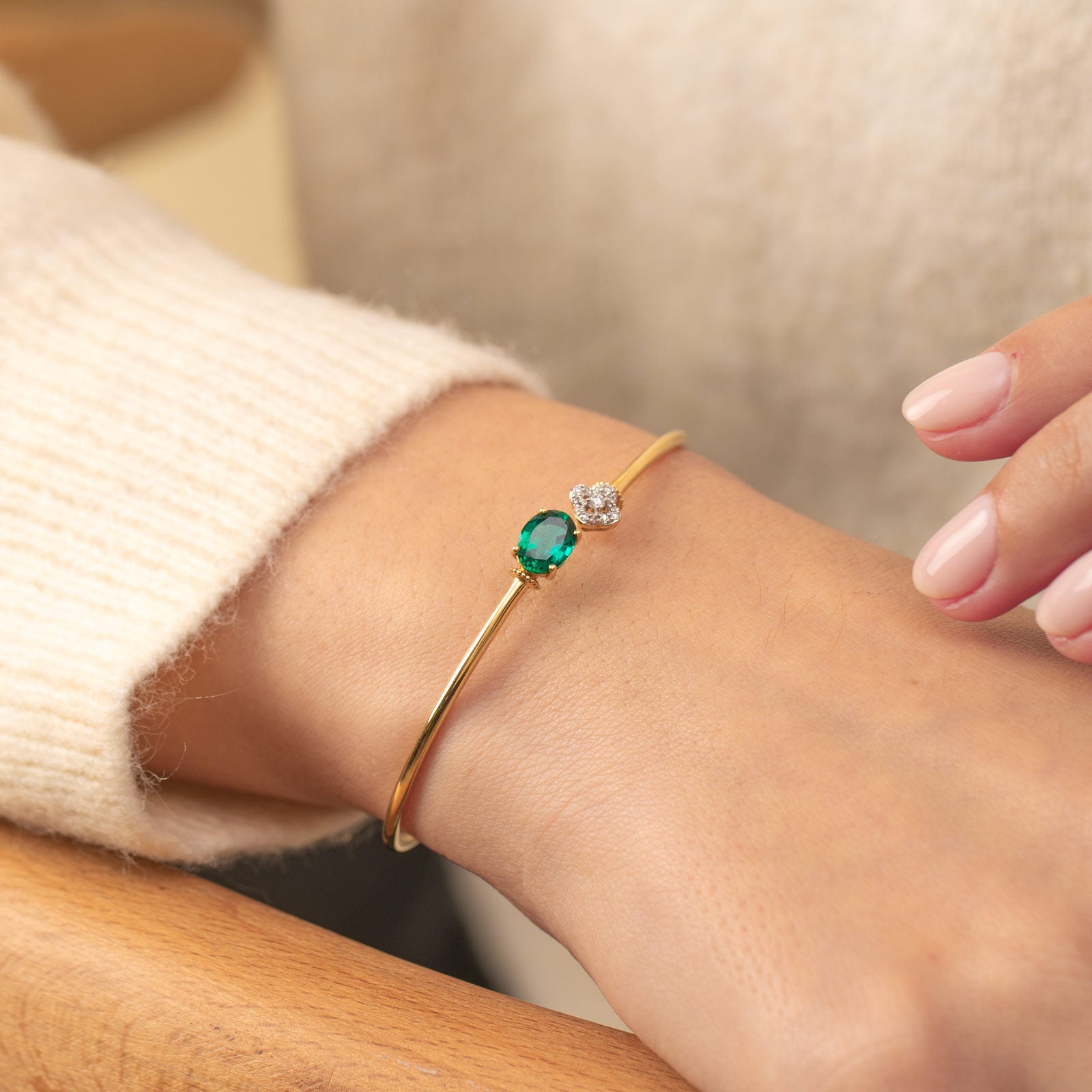 Bud and Verdant Gemstone Bracelet