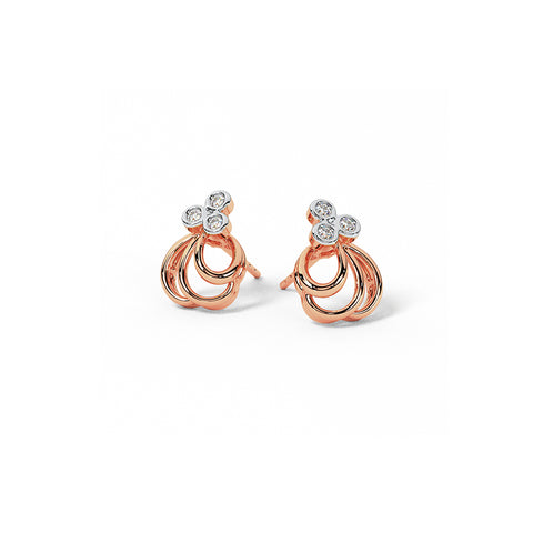 Delicate Posy Diamond  Stud Earrings