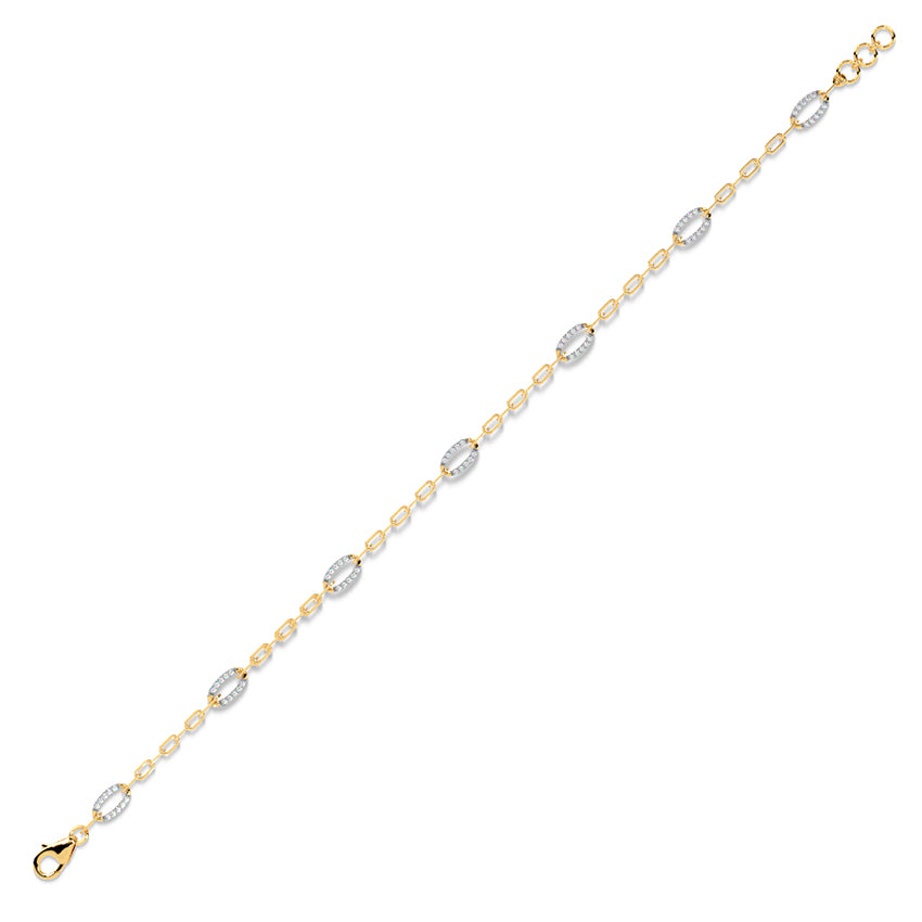 Oval Diamond Tennis Bracelet