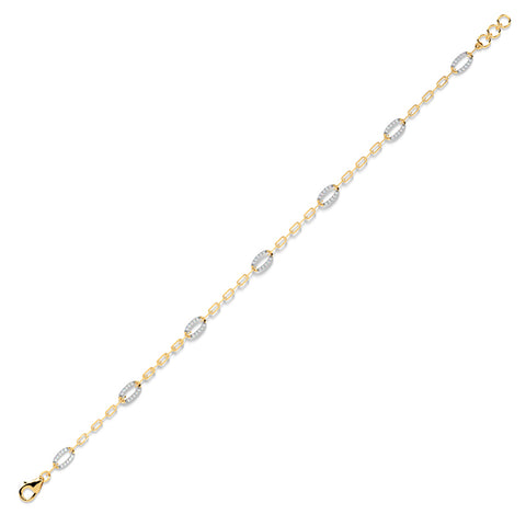 Oval Diamond Tennis Bracelet