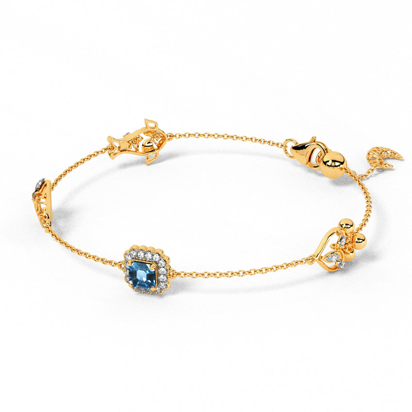 Mascot Chain Diamond Bracelet