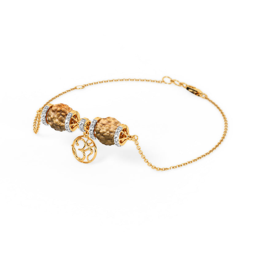 Om Rudraksh Chain Bracelet