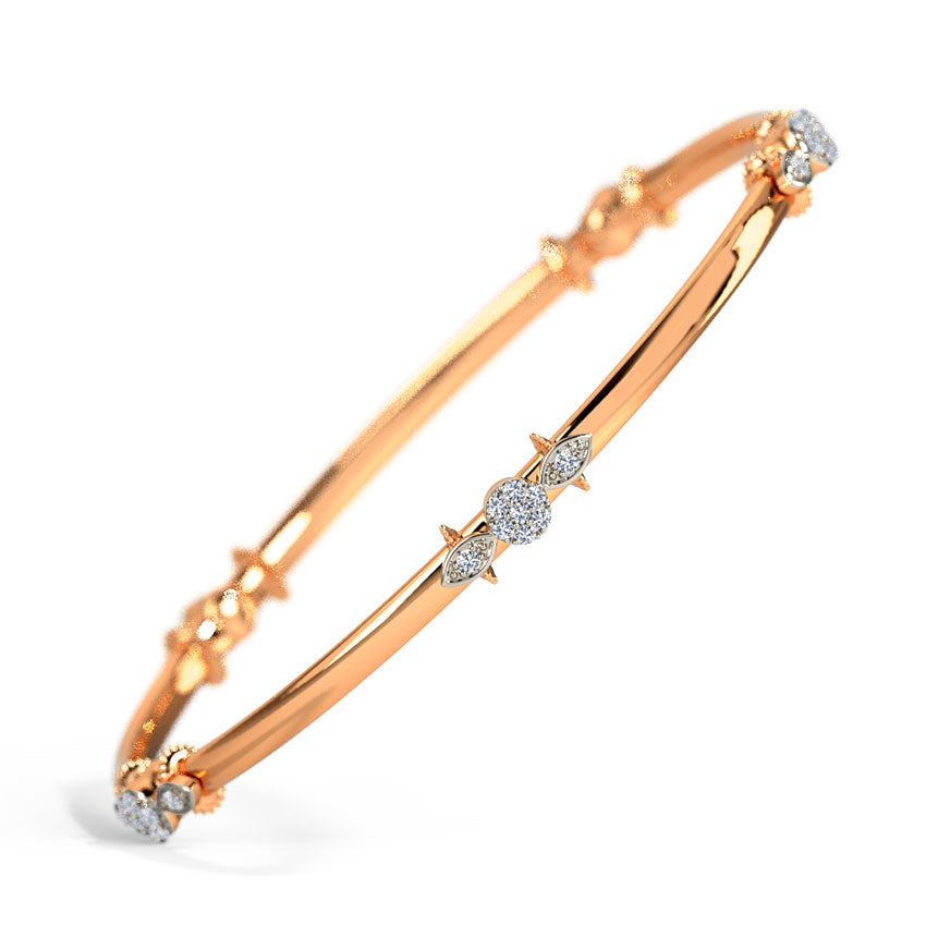 Round Geo Diamond Bangle