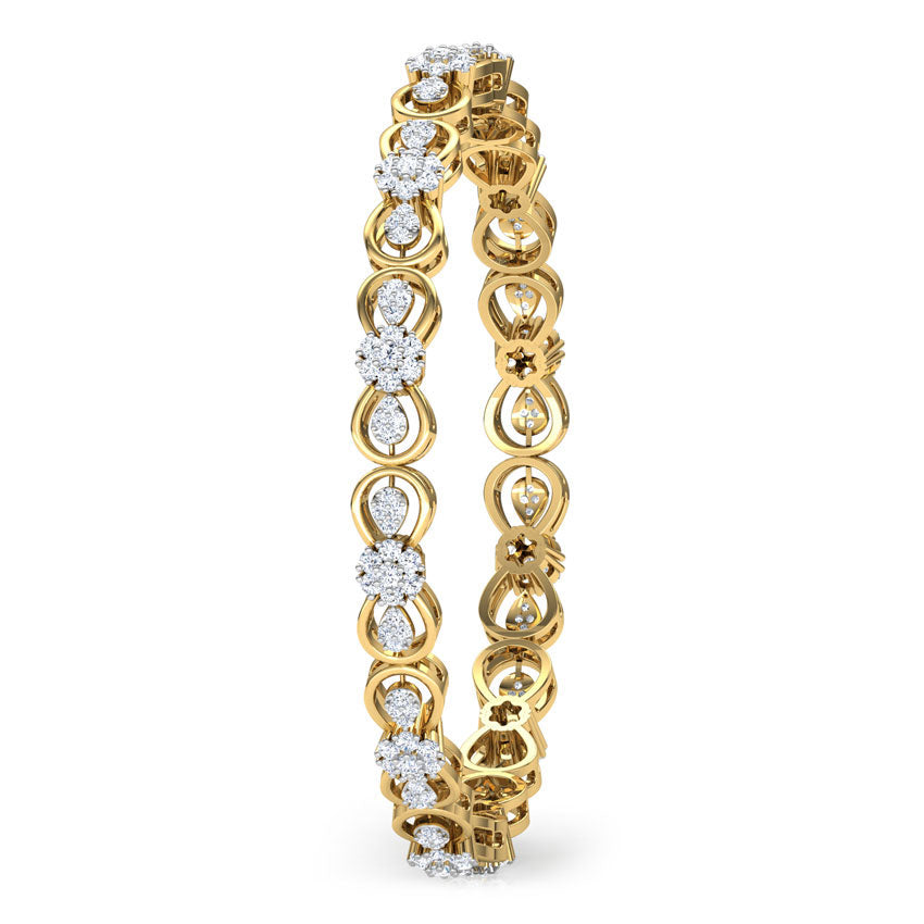 Mira Cluster Diamond Bangle