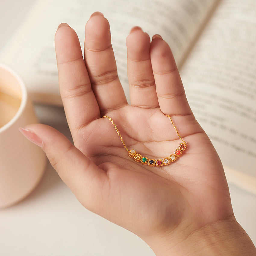 Delicate Navratna Gemstone Bracelet