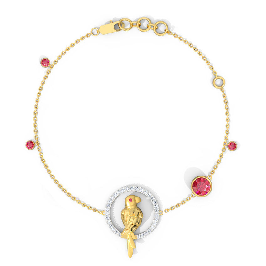 Delightful Parrot Gemstone Bracelet