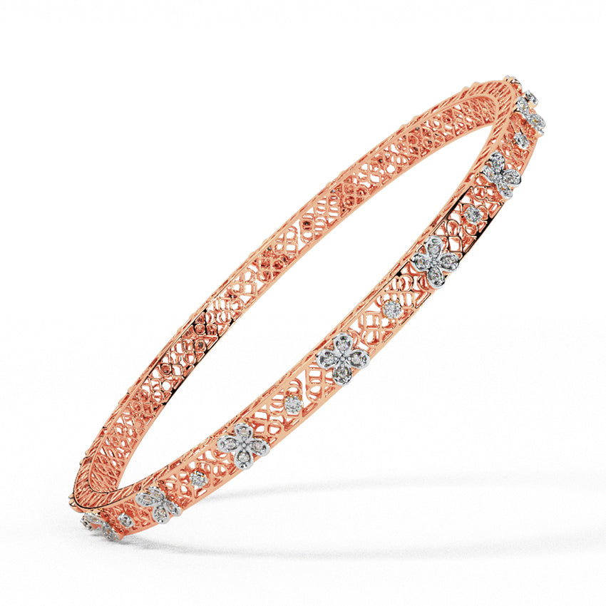 Lattice Lustre Diamond Bangle
