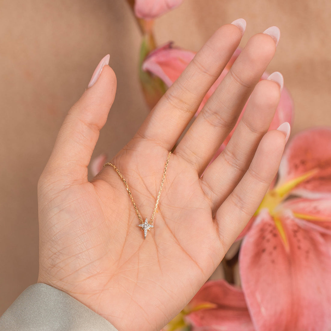 Northern Diamond Star Necklace