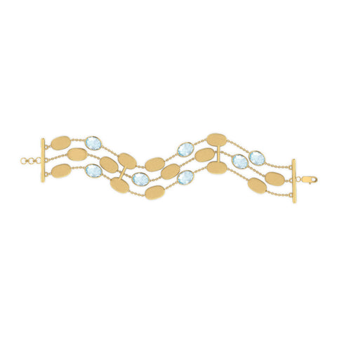 Galia Stamped Gemstone Bracelet