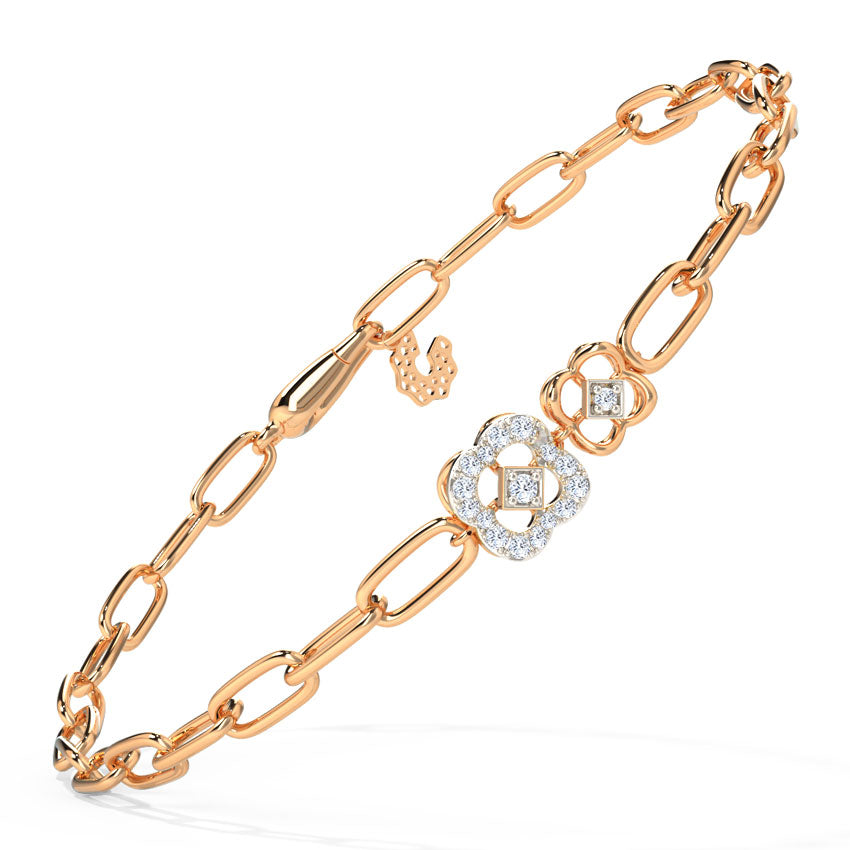 Twin Clover Diamond Bracelet