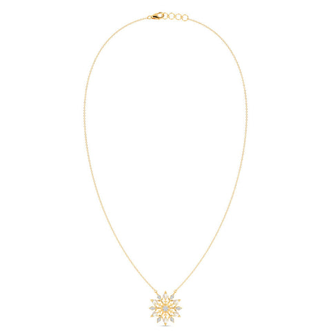 Frozen Snow Flake Pearl Necklace