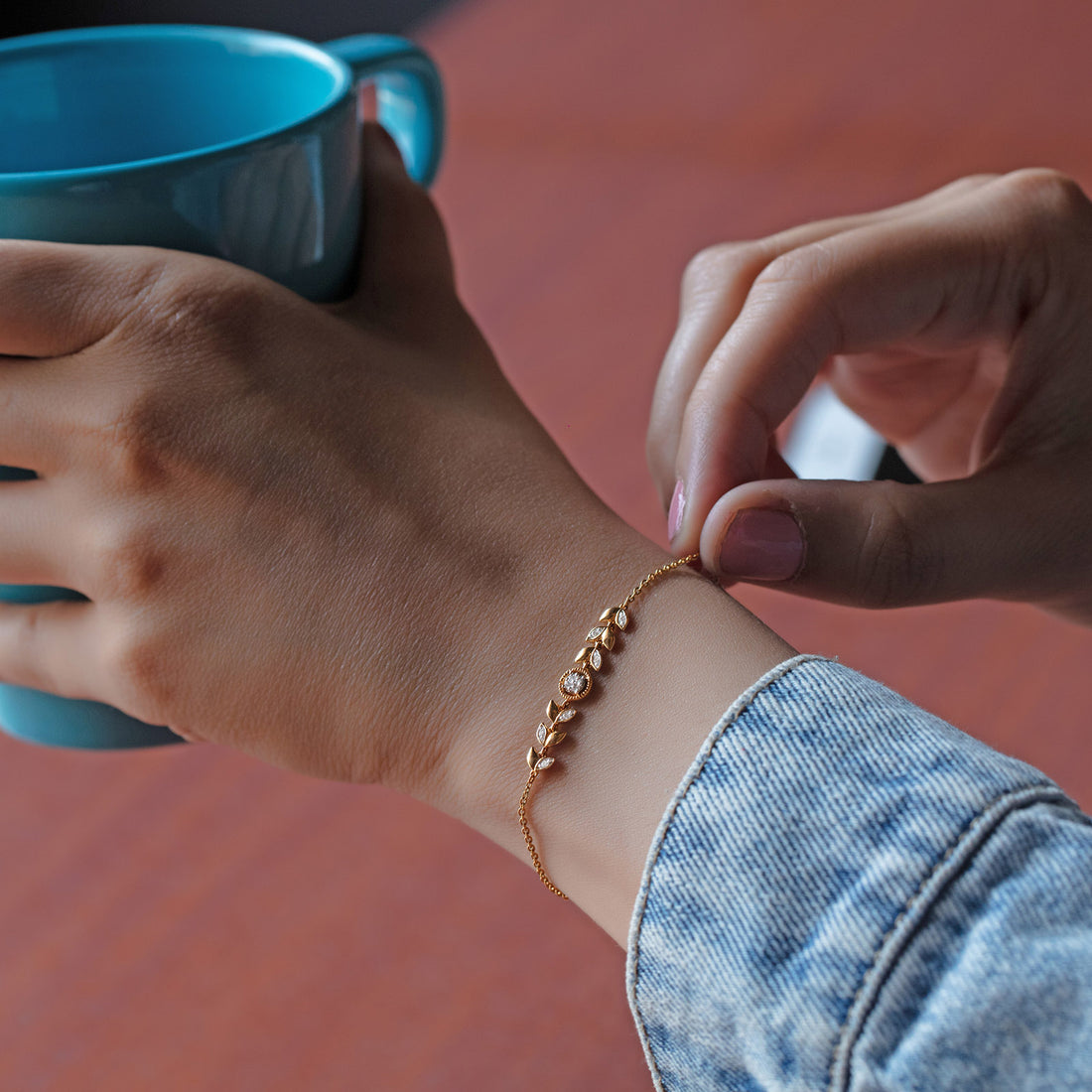 Wondrous Leafy Diamond Bracelet