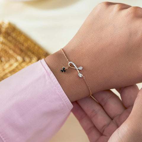 Elina Tulip Diamond Mangalsutra Bracelet