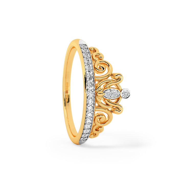 Cinderella Crown Diamond Ring