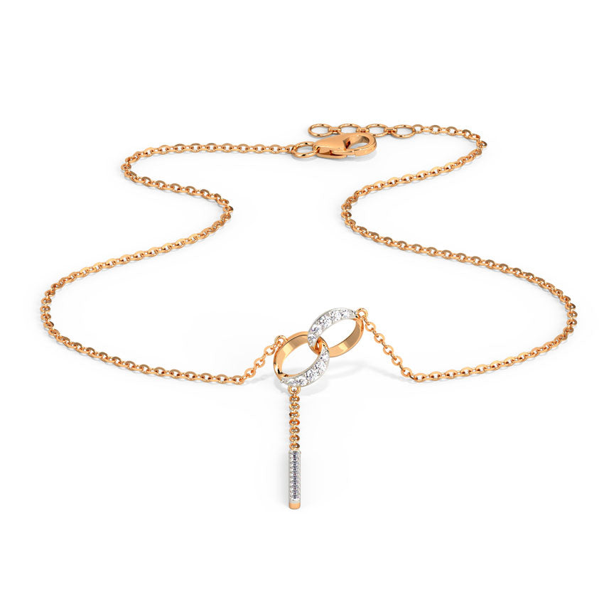 Ovate Interlinked Diamond Necklace