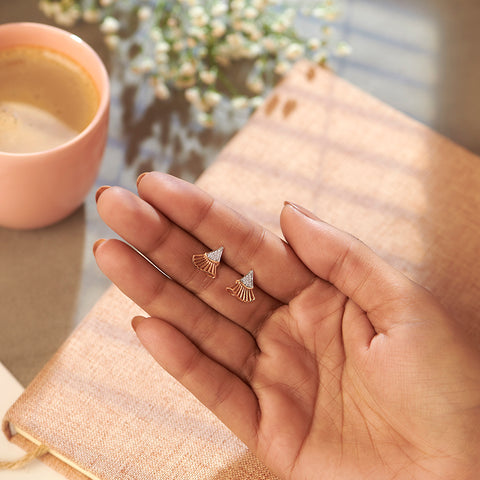 Blissful Diamond Stud Earrings