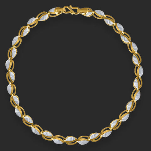 Irune Leaf 22KT Gold Bracelet