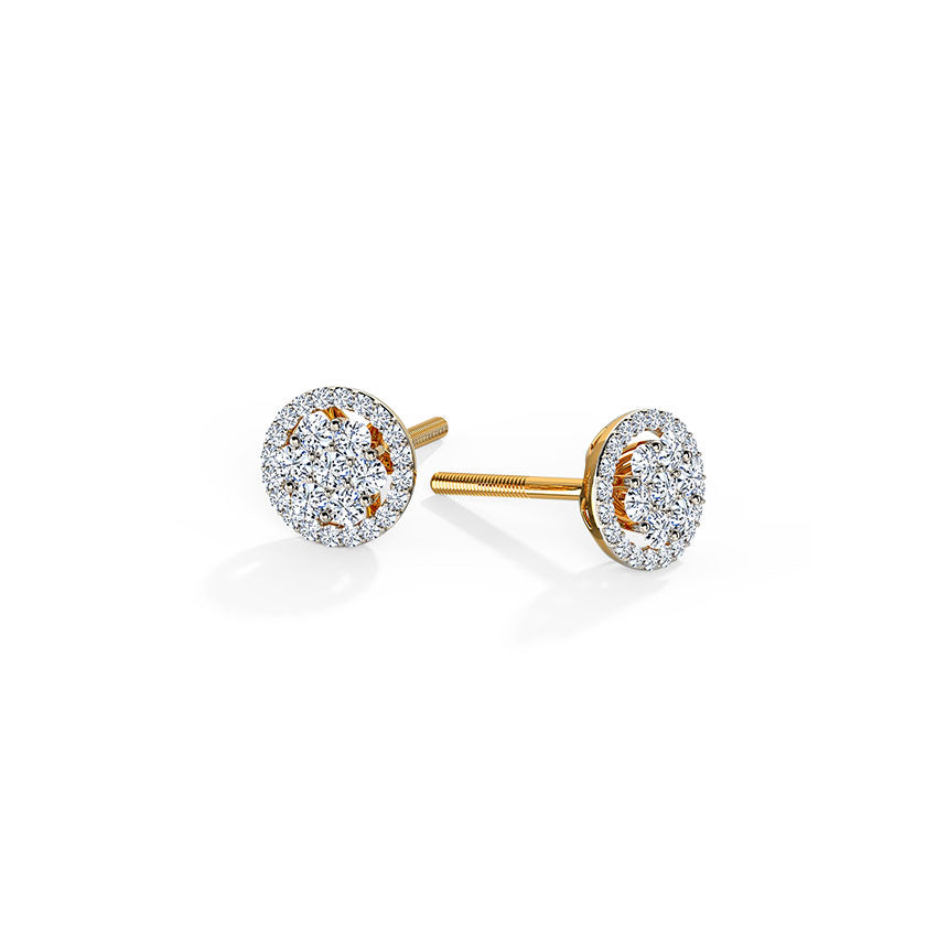Carol Seven Stone Diamond Stud Earrings