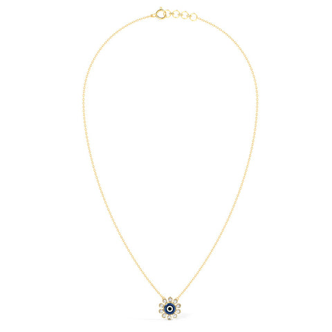 Glow Evil Eye Gemstone Necklace