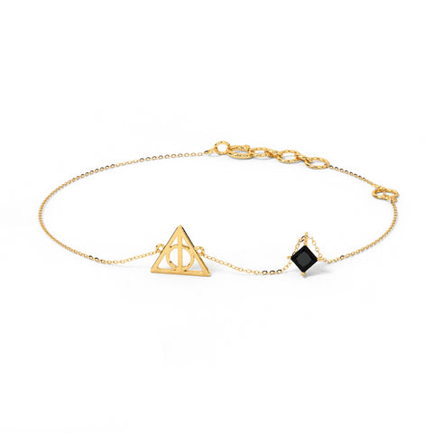 Deathly Hallows Black Onyx Bracelet