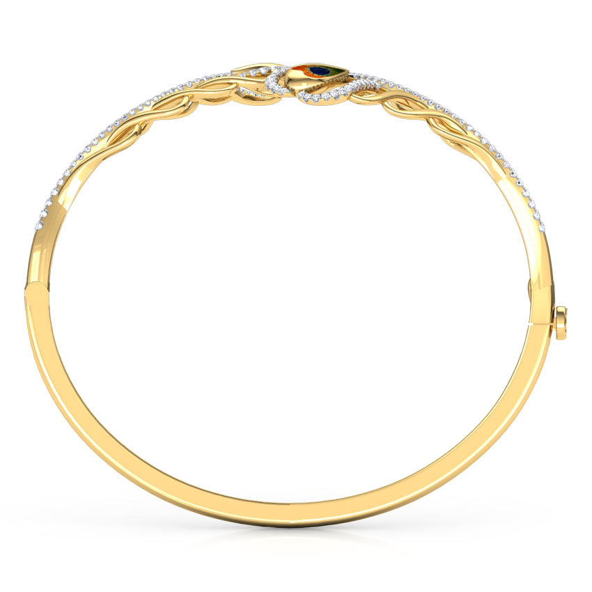 Peacock Feather Diamond Bracelet