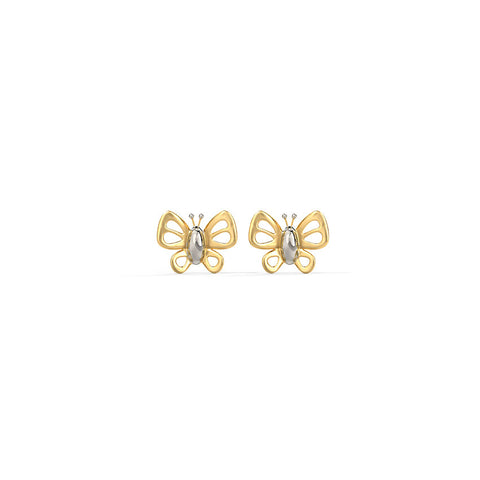 Lil Butterflies Kids' Gold Earrings