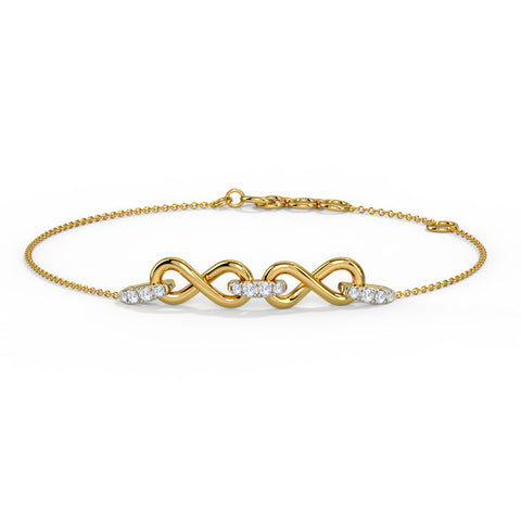 Twist And Twirl Infinity Diamond Bracelet