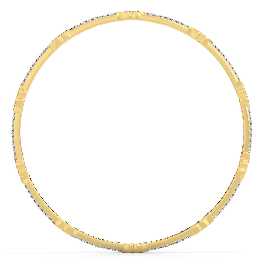 Kaira Paisley Mirror Diamond Bangle