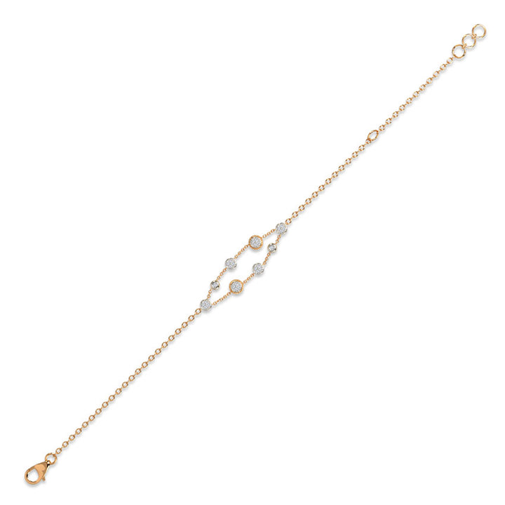 Multi Orb Sparkling Diamond Chain Bracelet
