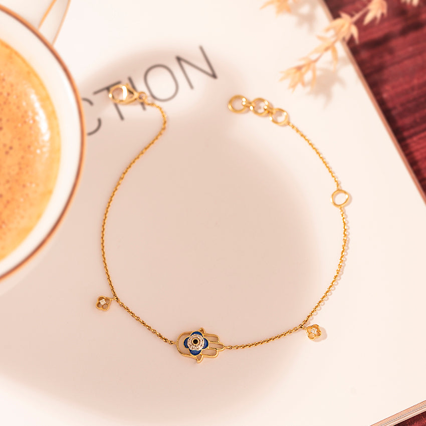 Grace Evil Eye Hamsa Diamond Bracelet