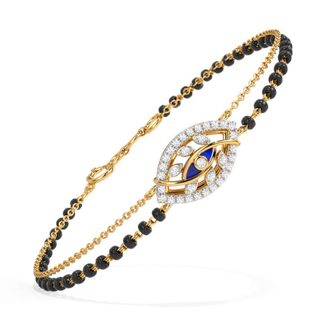 Kamya Evil Eye Diamond Mangalsutra Bracelet