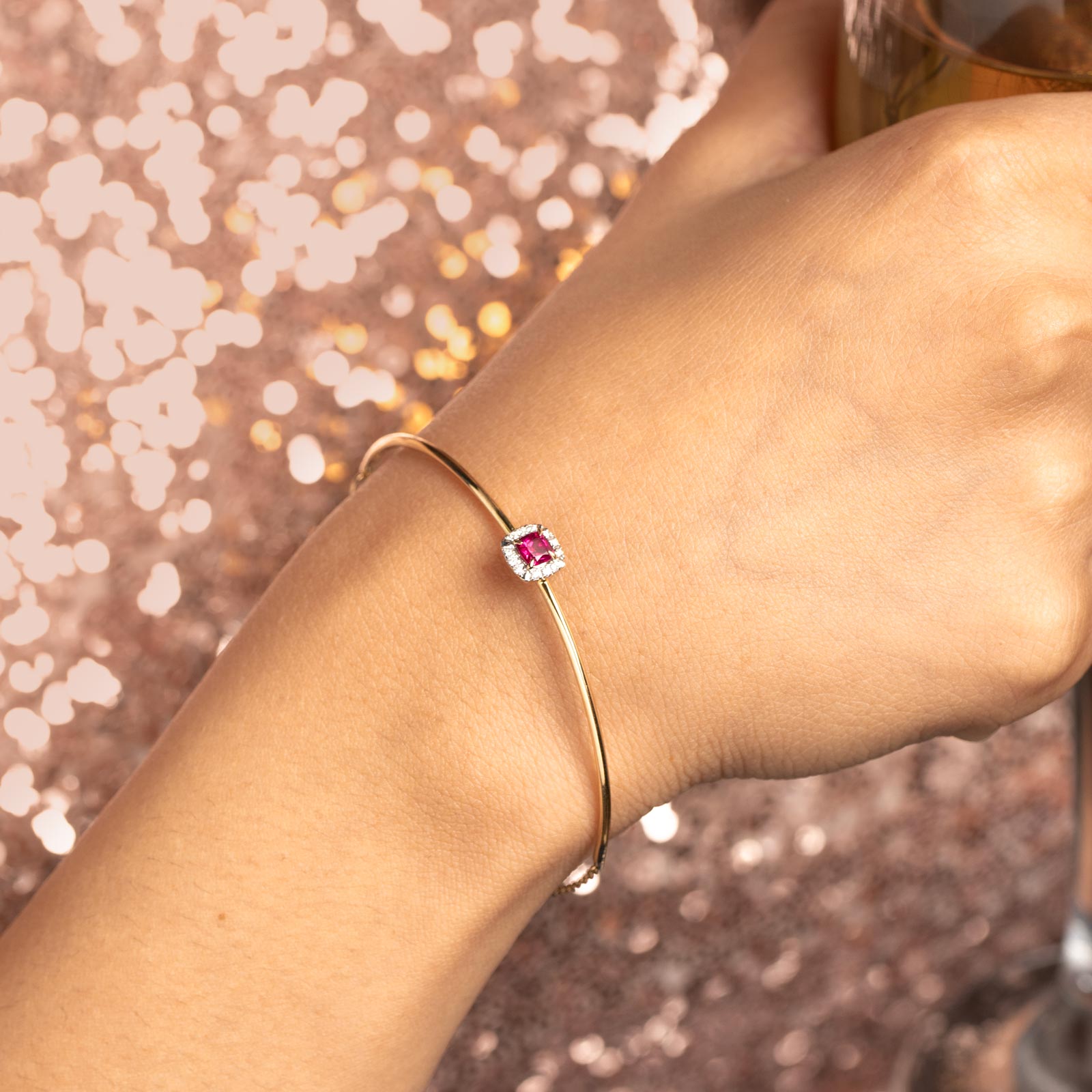 Glinting Quad Gemstone Bracelet