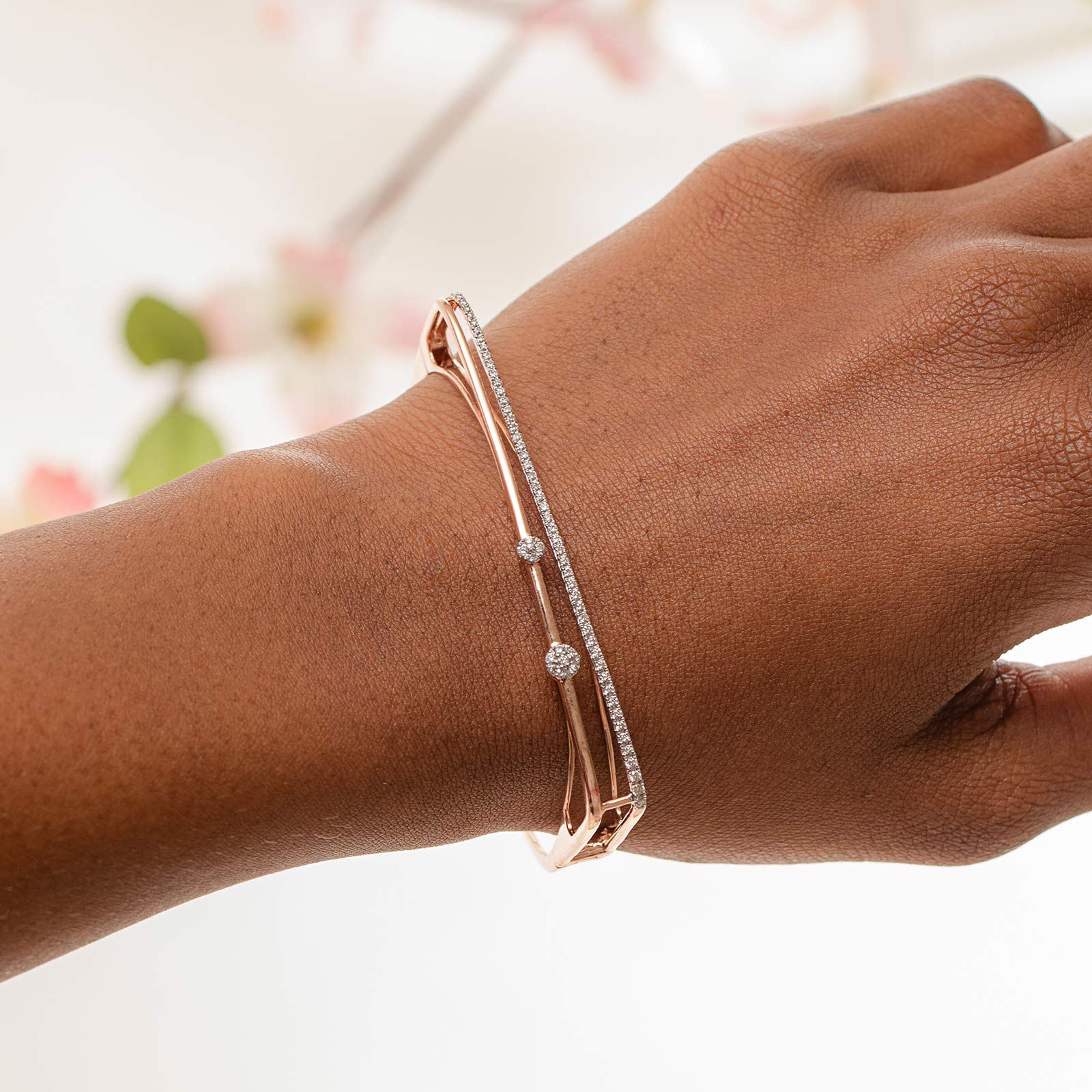 Sparkle Strand Diamond Oval Bracelet