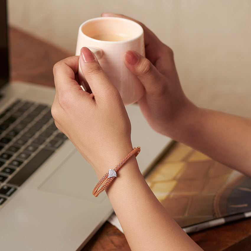 Flare Twill Diamond Bracelet