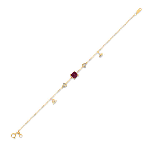 Shiny Gemstone Adjustable Bracelet