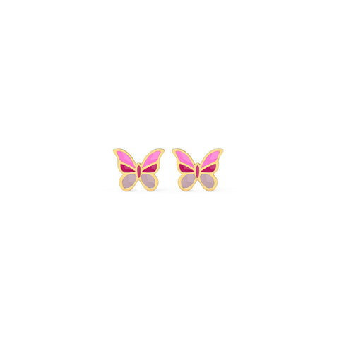 Violet Flutter Kids' Gold Earrings