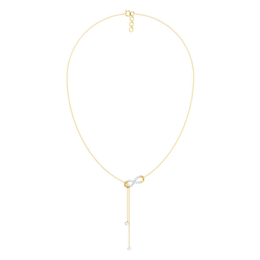 Infinity Love Lariat Diamond Necklace