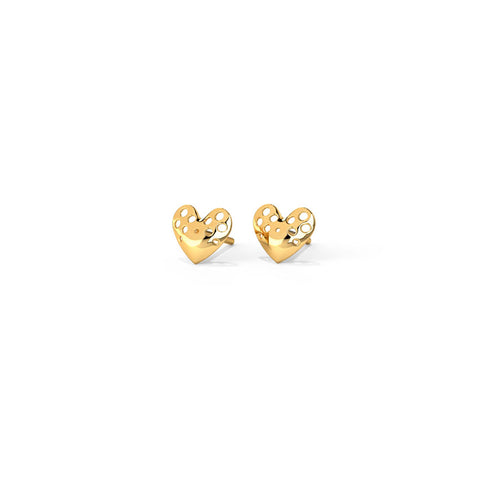 Amore Cutout Kids' Gold Earrings