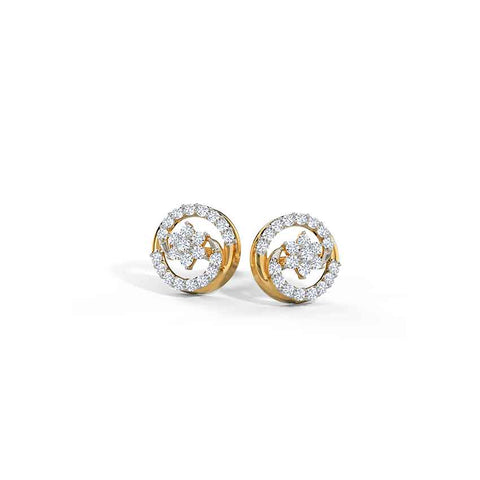 Cheer Cluster Diamond Stud Earrings