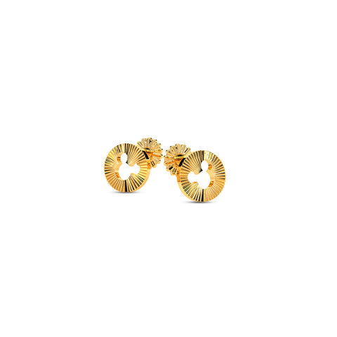 Mickey Mouse gold textured Earring