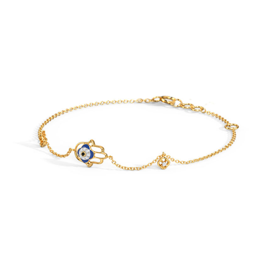 Grace Evil Eye Hamsa Diamond Bracelet