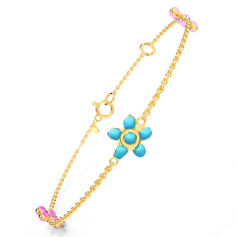 Blossom Cluster Kids' Gold Bracelet