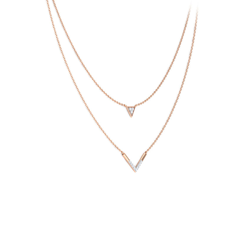 Victory Multi Layer Diamond Necklace
